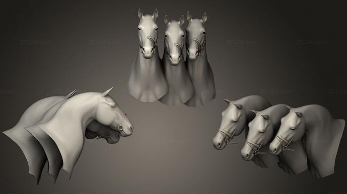 Animal figurines (Horse Bridle Sample, STKJ_1070) 3D models for cnc